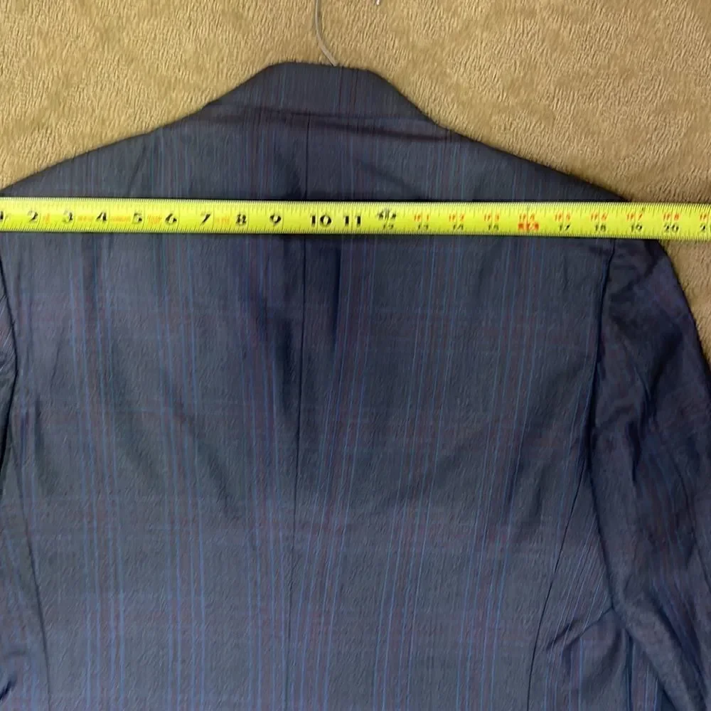 Madden’s Arcadia, LA Curly Men’s Sports Coat Blue Grey w Blue & Red Stripes